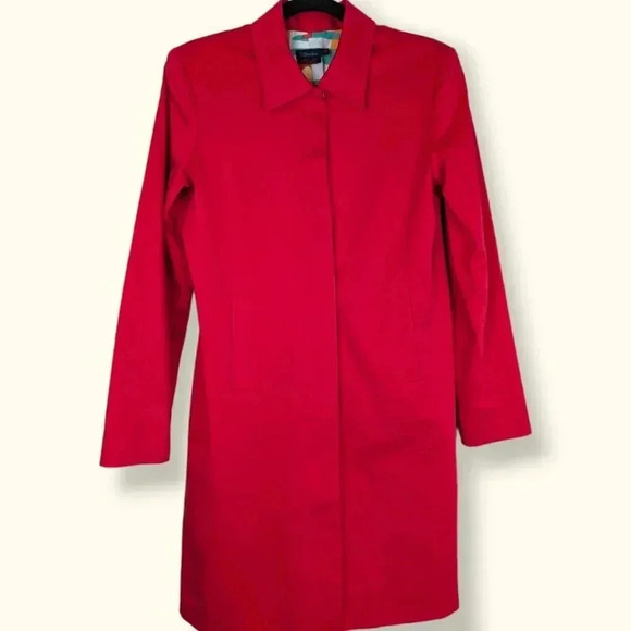 🍁Vintage DStudio Red Lined Trenchcoat - Picture 6 of 9
